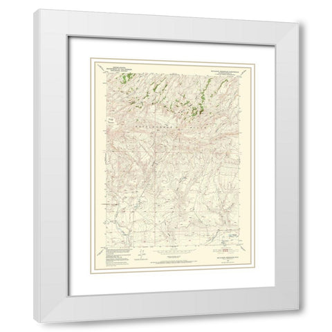 Mc Cleary Reservoir Wyoming Quad - USGS 1951 White Modern Wood Framed Art Print with Double Matting by USGS