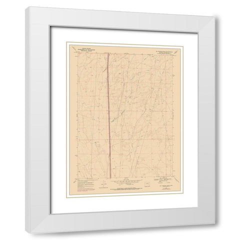 Mc Pherson Draw Wyoming Quad - USGS 1968 White Modern Wood Framed Art Print with Double Matting by USGS