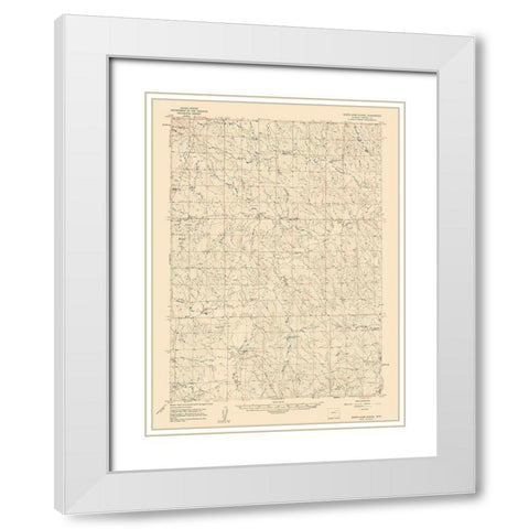 North Star School Wyoming Quad - USGS 1959 White Modern Wood Framed Art Print with Double Matting by USGS