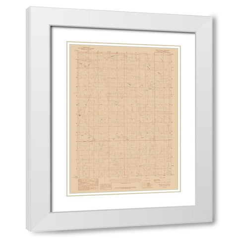 Persson Draw Wyoming Quad - USGS 1984 White Modern Wood Framed Art Print with Double Matting by USGS