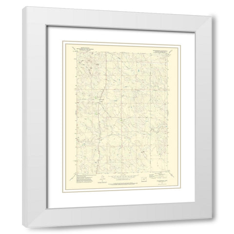 Pleasantdale Wyoming Quad - USGS 1971 White Modern Wood Framed Art Print with Double Matting by USGS