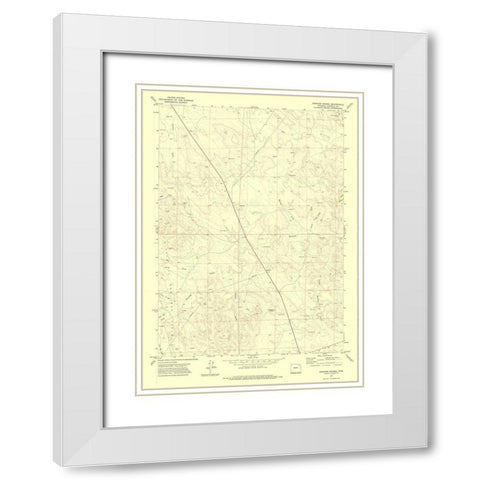 Rawhide School Wyoming Quad - USGS 1971 White Modern Wood Framed Art Print with Double Matting by USGS