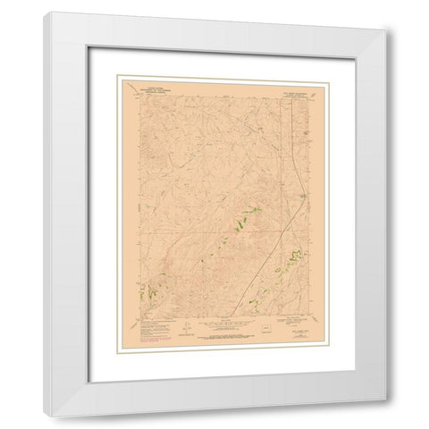 Salt Creek Wyoming Quad - USGS 1968 White Modern Wood Framed Art Print with Double Matting by USGS