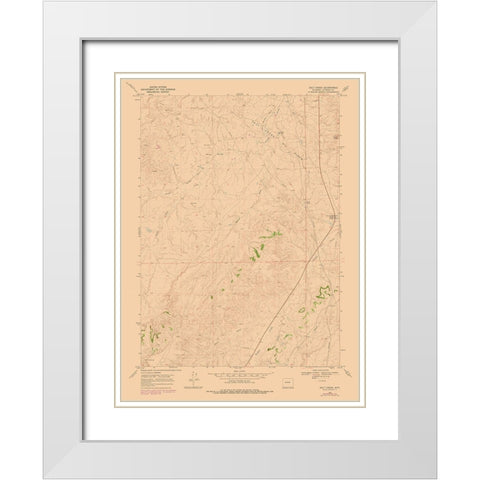 Salt Creek Wyoming Quad - USGS 1968 White Modern Wood Framed Art Print with Double Matting by USGS