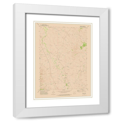 Weston Wyoming Quad - USGS 1972 White Modern Wood Framed Art Print with Double Matting by USGS