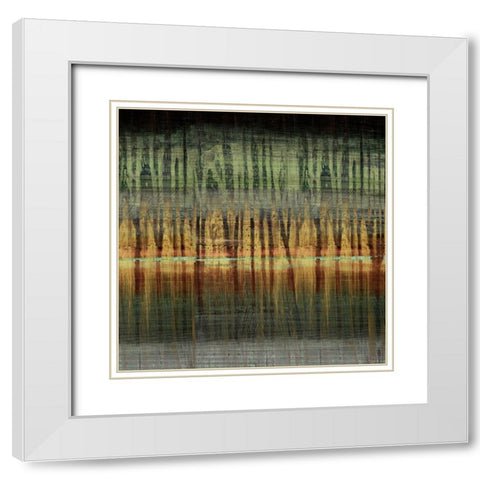 Summer Reed II White Modern Wood Framed Art Print with Double Matting by Brey