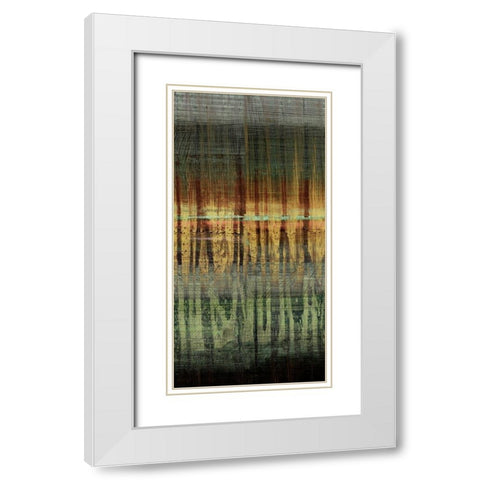 Summer Reed III White Modern Wood Framed Art Print with Double Matting by Brey