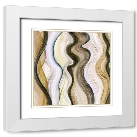 Wavelength II White Modern Wood Framed Art Print with Double Matting by Brey
