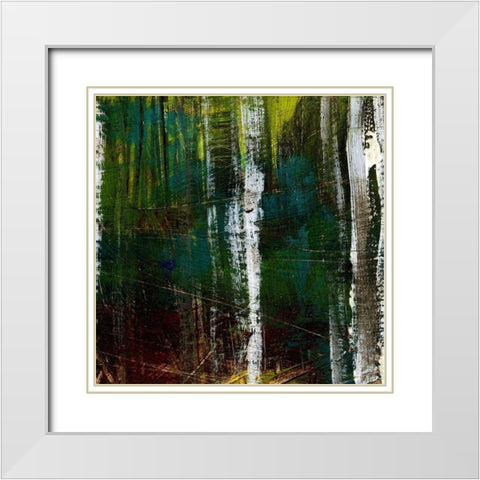Enchantment II White Modern Wood Framed Art Print with Double Matting by Brey