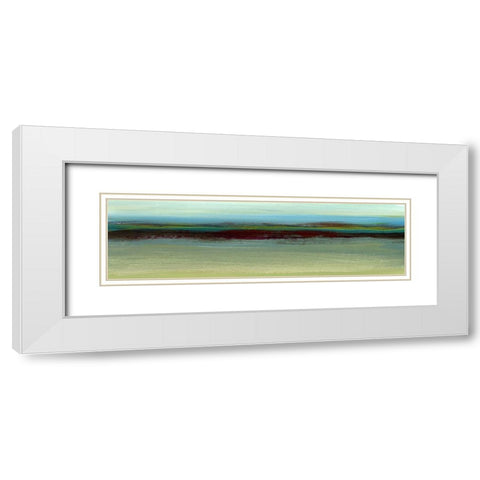 Seaview Abstract I White Modern Wood Framed Art Print with Double Matting by Brey