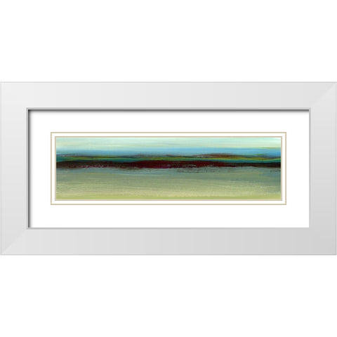 Seaview Abstract I White Modern Wood Framed Art Print with Double Matting by Brey