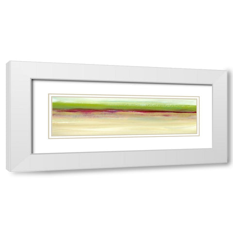 Seaview Abstract II White Modern Wood Framed Art Print with Double Matting by Brey