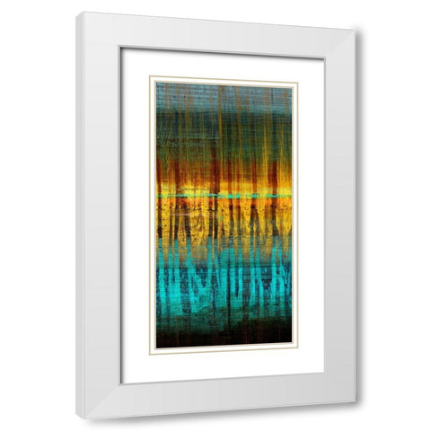 Summer Reeds Dawn I White Modern Wood Framed Art Print with Double Matting by Brey