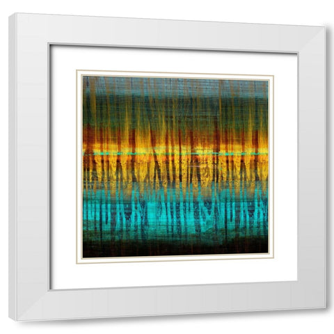 Summer Reeds Dawn II White Modern Wood Framed Art Print with Double Matting by Brey