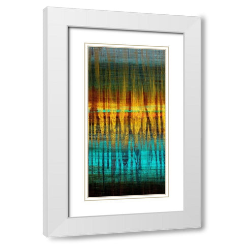 Summer Reeds Dawn III White Modern Wood Framed Art Print with Double Matting by Brey