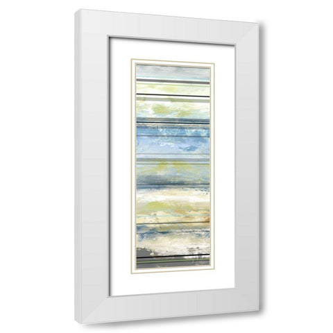 Planks I White Modern Wood Framed Art Print with Double Matting by Brey