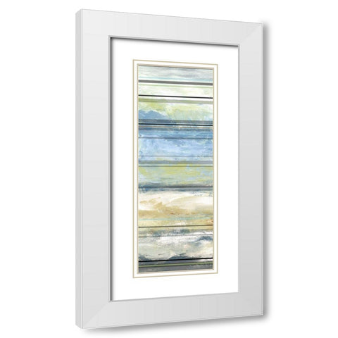 Planks II White Modern Wood Framed Art Print with Double Matting by Brey