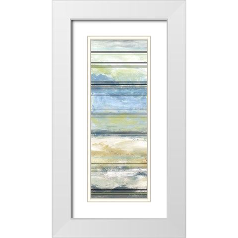 Planks II White Modern Wood Framed Art Print with Double Matting by Brey