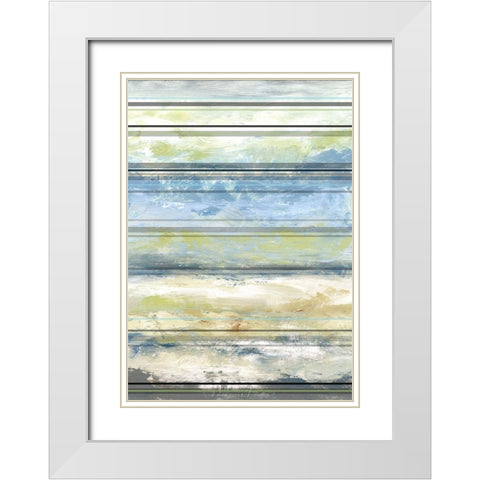 Planks III White Modern Wood Framed Art Print with Double Matting by Brey