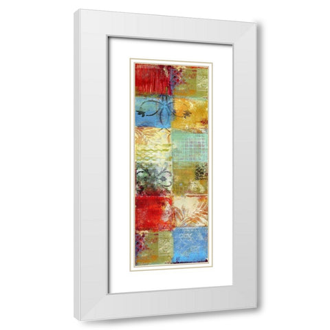 Tapestry Panel I White Modern Wood Framed Art Print with Double Matting by Brey