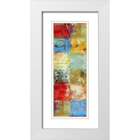 Tapestry Panel I White Modern Wood Framed Art Print with Double Matting by Brey