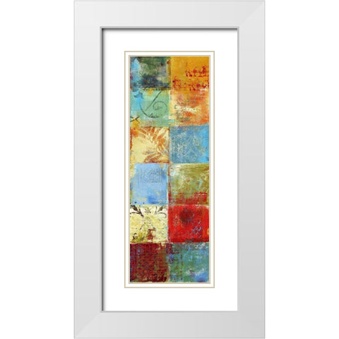 Tapestry Panel II White Modern Wood Framed Art Print with Double Matting by Brey