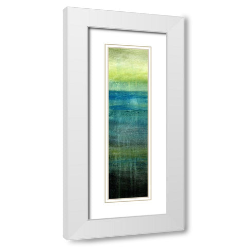 Sea Mist I White Modern Wood Framed Art Print with Double Matting by Brey