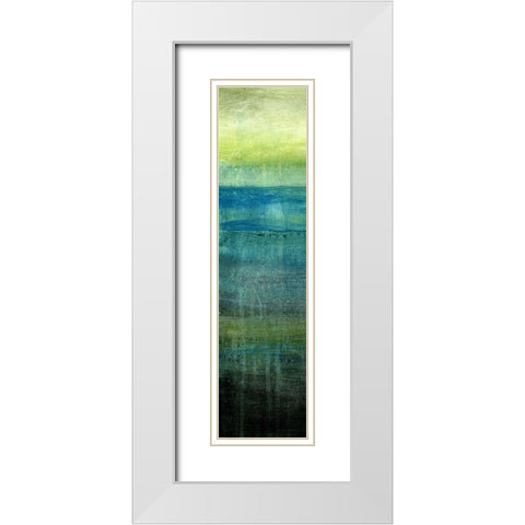 Sea Mist I White Modern Wood Framed Art Print with Double Matting by Brey