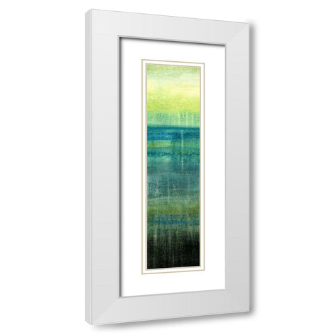 Sea Mist III White Modern Wood Framed Art Print with Double Matting by Brey