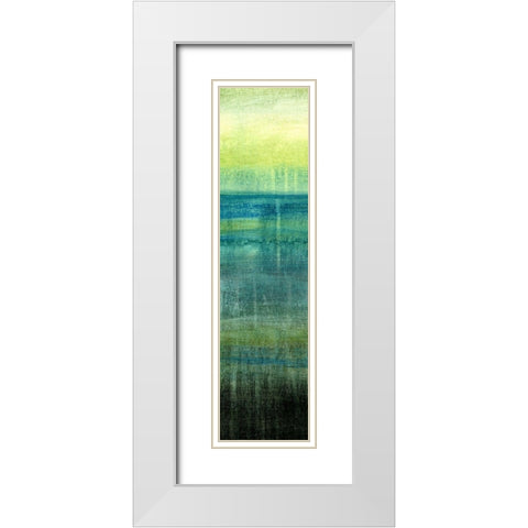 Sea Mist III White Modern Wood Framed Art Print with Double Matting by Brey