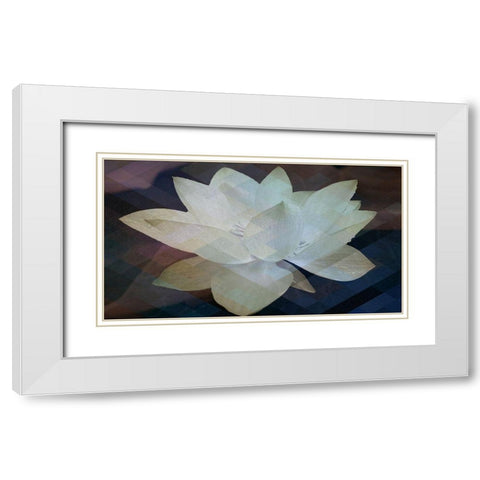 Lotus Designs White Modern Wood Framed Art Print with Double Matting by Bartola