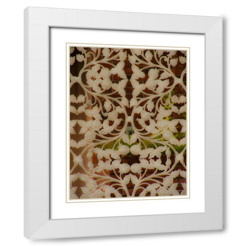 Miami Iron White Modern Wood Framed Art Print with Double Matting by Bartola