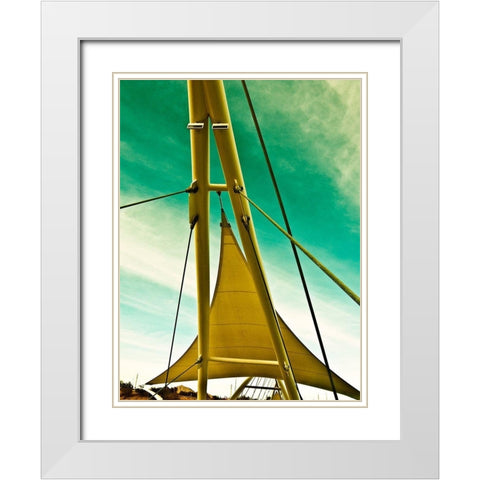 Sailing Tempe II White Modern Wood Framed Art Print with Double Matting by Bartola