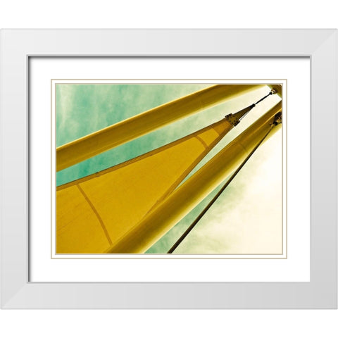 Sailing Tempe III White Modern Wood Framed Art Print with Double Matting by Bartola
