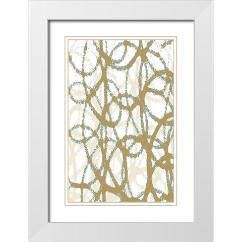 Links II White Modern Wood Framed Art Print with Double Matting by Franklin