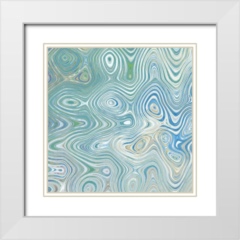 Maze I White Modern Wood Framed Art Print with Double Matting by Franklin