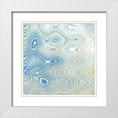 Maze II White Modern Wood Framed Art Print with Double Matting by Franklin