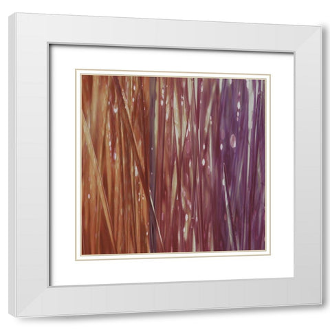 Natural Dance Warm II White Modern Wood Framed Art Print with Double Matting by Franklin
