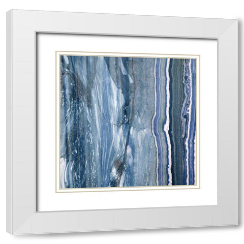 Niagra Blue I White Modern Wood Framed Art Print with Double Matting by Franklin