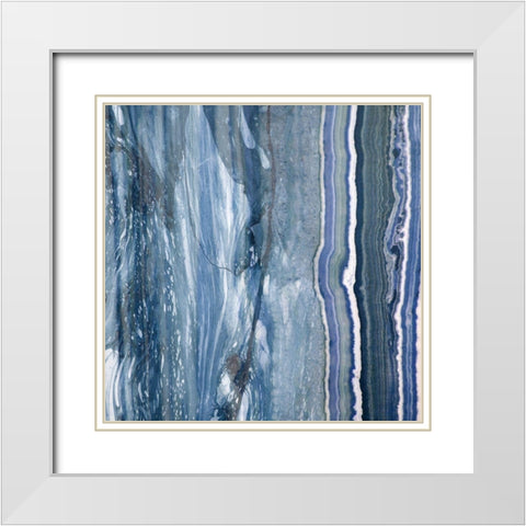 Niagra Blue I White Modern Wood Framed Art Print with Double Matting by Franklin