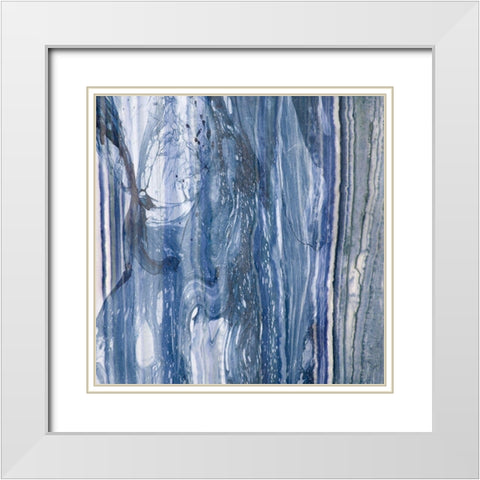 Niagra Blue I White Modern Wood Framed Art Print with Double Matting by Franklin