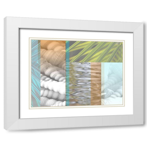 Beachside White Modern Wood Framed Art Print with Double Matting by Franklin