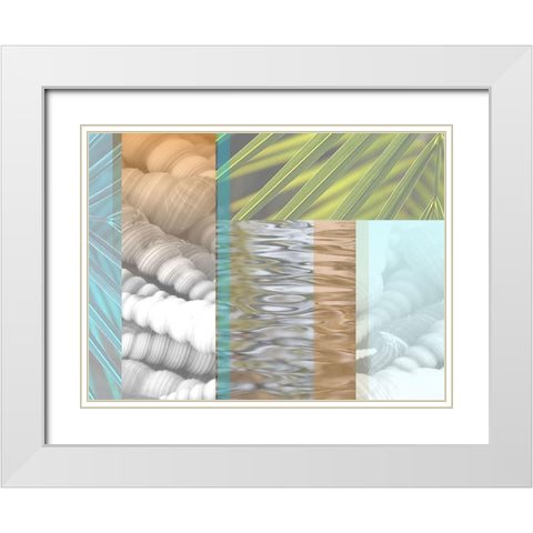 Beachside White Modern Wood Framed Art Print with Double Matting by Franklin