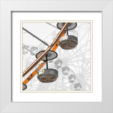 Ferris Fun White Modern Wood Framed Art Print with Double Matting by Franklin