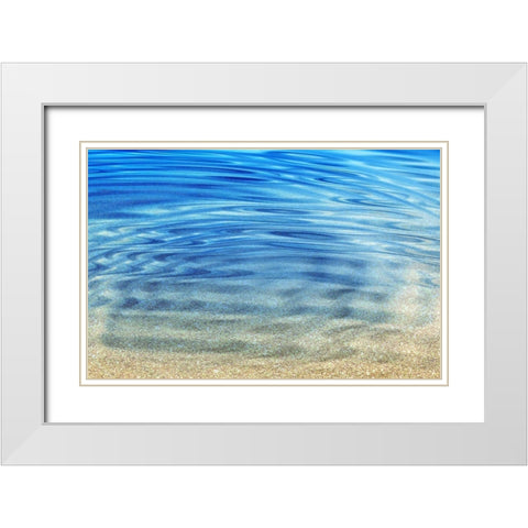 Golden Sand White Modern Wood Framed Art Print with Double Matting by Franklin