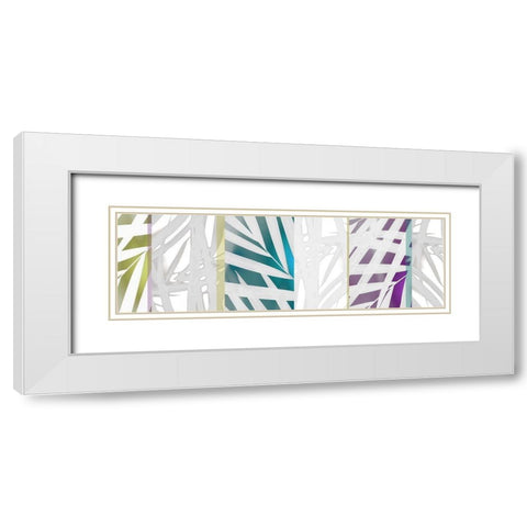 Palm Shapes I White Modern Wood Framed Art Print with Double Matting by Franklin