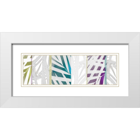 Palm Shapes I White Modern Wood Framed Art Print with Double Matting by Franklin