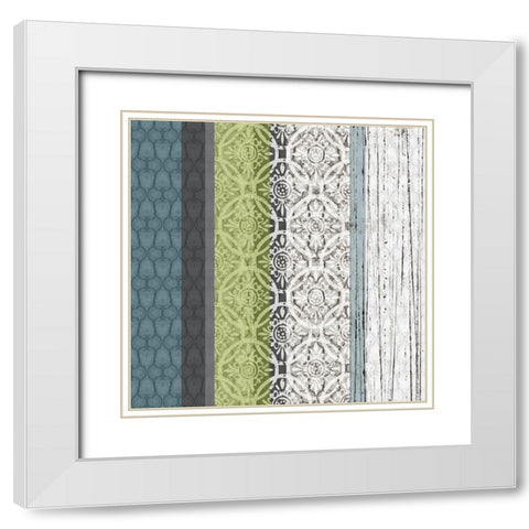 Panel A White Modern Wood Framed Art Print with Double Matting by Franklin
