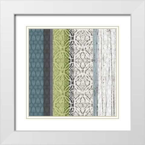 Panel A White Modern Wood Framed Art Print with Double Matting by Franklin