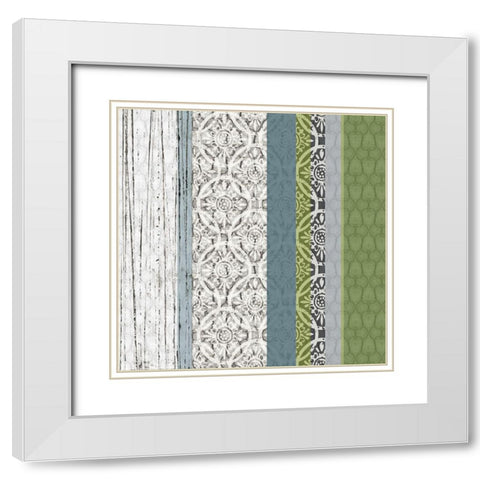 Panel B White Modern Wood Framed Art Print with Double Matting by Franklin